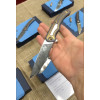 ДЕЛЬФИН (Dolphin) коллекционный складной нож ручной работы студии KUSTOM KNIVES Сталь - Damasteel® 61-62 HRC